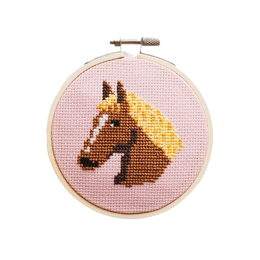 Cotton Clara Horse Beginner Cross Stitch Kit